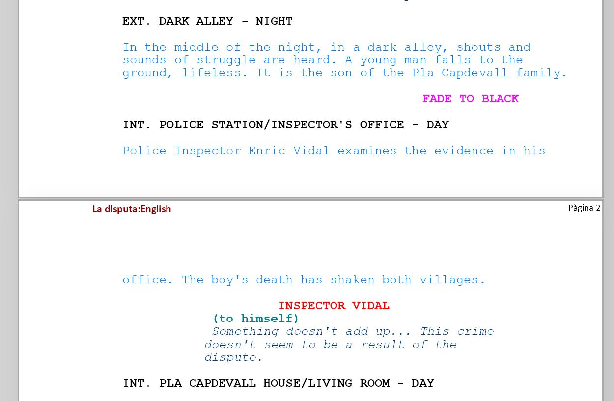 Captura de pantalla de l'editor CineForja